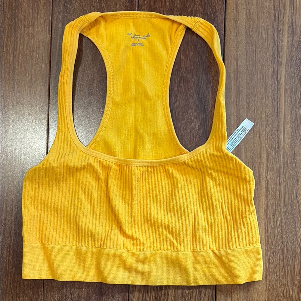 Urban Outfitters Yellow Racerback Sports Bra
